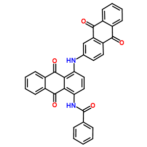 N-[4-[ (9,10-二氫-9,10-二氧代-2-蒽yl)氨基]-9, 10-二氫-9,10-二氧代-1-蒽]-苯甲酰胺結(jié)構(gòu)式_4003-36-5結(jié)構(gòu)式