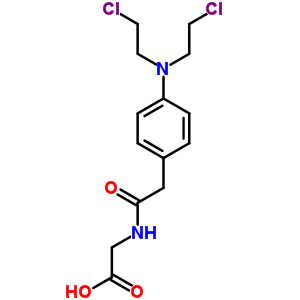 Glycine,n-[[4-[bis(2-chloroethyl)amino]phenyl]acetyl]-(9ci) Structure,40068-30-2Structure