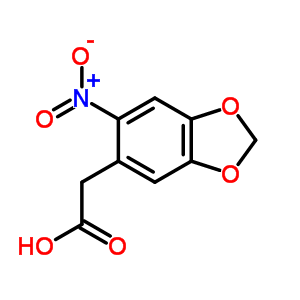 1,3-Benzodioxole-5-aceticacid, 6-nitro- Structure,40118-17-0Structure