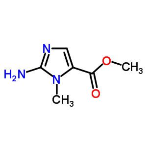 2-Amino-3-methyl-3H-imidazole-4-carboxylic acid methyl ester Structure,40361-77-1Structure