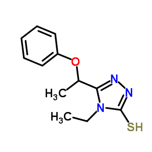 4-Ethyl-5-(1-phenoxyethyl)-4H-1,2,4-triazole-3-thiol Structure,403990-82-9Structure