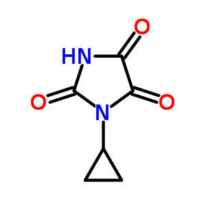 1-Cyclopropylimidazolidine-2,4,5-trione Structure,40408-46-6Structure