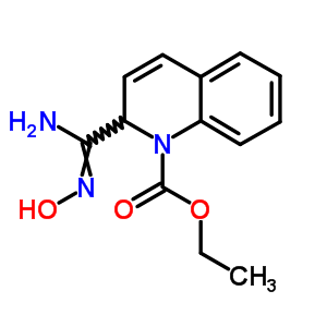 1(2H)-quinolinecarboxylicacid, 2-[(hydroxyamino)iminomethyl]-, ethyl ester Structure,40448-94-0Structure