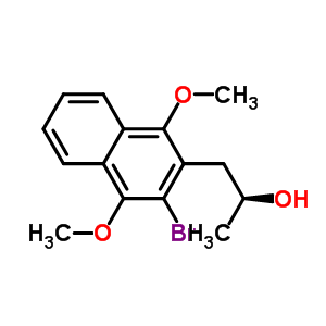 (S)-1-(3-溴-1,4-二甲氧基萘-2-基)-2-丙醇結(jié)構(gòu)式_404909-58-6結(jié)構(gòu)式