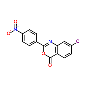 4H-3,1-benzoxazin-4-one,7-chloro-2-(4-nitrophenyl)- Structure,40728-79-8Structure