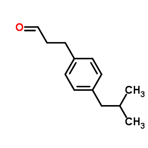 3-(4-異丁基-苯基)-丙醛結(jié)構式_40764-03-2結(jié)構式
