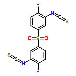 1-氟-4-(4-氟-3-異硫代氰?；?苯基)磺酰基-2-異硫代氰?；?苯結構式_40939-78-4結構式