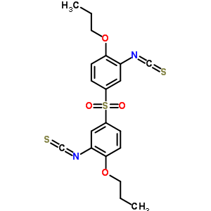 2-異硫代氰酰基-4-(3-異硫代氰?；?4-丙氧基-苯基)磺?；?1-丙氧基-苯結(jié)構(gòu)式_40939-80-8結(jié)構(gòu)式