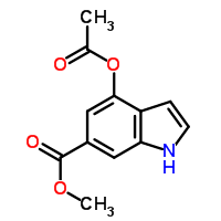 1H-indole-6-carboxylic acid, 4-(acetyloxy)-, methyl ester Structure,41123-14-2Structure