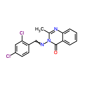 3-[(2,4-Dichlorophenyl)methylideneamino]-2-methyl-quinazolin-4-one Structure,41332-39-2Structure