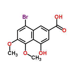 8-Bromo-4-hydroxy-5,6-dimethoxy-2-naphthalenecarboxylic acid Structure,4147-30-2Structure