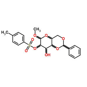 4-Methoxy-3-(4-methylphenyl)sulfonyloxy-9-phenyl-5,8,10-trioxabicyclo[4.4.0]decan-2-ol Structure,4153-14-4Structure