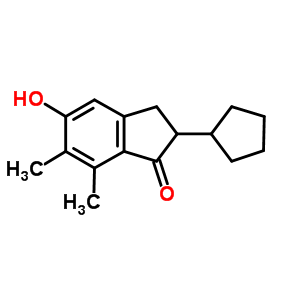 2-Cyclopentyl-5-hydroxy-6,7-dimethyl-2,3-dihydro-1h-inden-1-one Structure,41715-84-8Structure