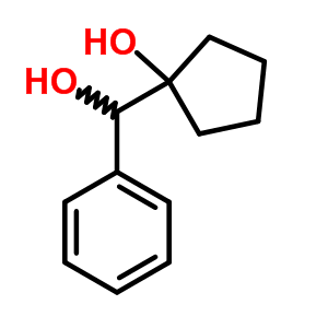 Benzenemethanol, a-(1-hydroxycyclopentyl)- Structure,4176-76-5Structure