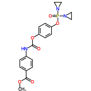 Benzoic acid, 4-[[[4-[[bis (1-aziridinyl)phosphinyl]oxy]phenoxy]carbonyl]amino]-, methyl ester Structure,41920-57-4Structure