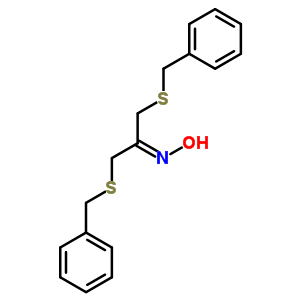 2-Propanone,1,3-bis[(phenylmethyl)thio]-, oxime Structure,4212-04-8Structure