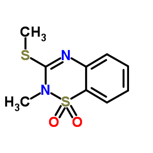 2H-1,2,4-benzothiadiazine,2-methyl-3-(methylthio)-, 1,1-dioxide Structure,42140-65-8Structure