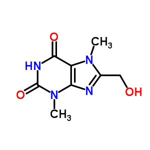 8-(Hydroxymethyl)-3,7-dimethyl-purine-2,6-dione Structure,42204-38-6Structure