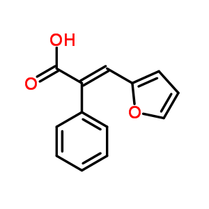 (2E)-3-(2-呋喃基)-2-苯基丙烯酸結(jié)構(gòu)式_42307-39-1結(jié)構(gòu)式