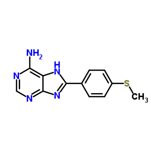 8-(4-Methylsulfanylphenyl)-7h-purin-6-amine Structure,42447-60-9Structure