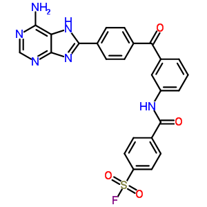 4-[[3-[4-(6-Amino-7h-purin-8-yl)benzoyl]phenyl]carbamoyl]benzenesulfonyl fluoride Structure,42447-68-7Structure