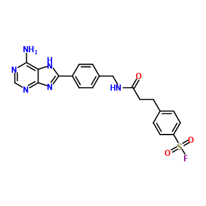 4-[2-[[4-(6-Amino-7h-purin-8-yl)phenyl]methylcarbamoyl]ethyl]benzenesulfonyl fluoride Structure,42447-72-3Structure