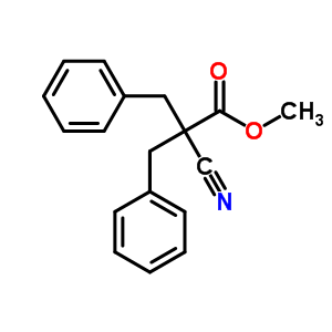 Methyl 2-benzyl-2-cyano-3-phenylpropanoate Structure,42550-72-1Structure