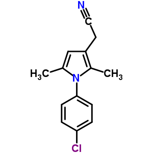 1-(4-Chlorophenyl)-2,5-dimethyl-1h-pyrrol-3-yl]acetonitrile Structure,42780-48-3Structure