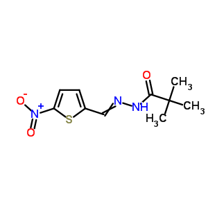 2,2-Dimethyl-n-[(5-nitrothiophen-2-yl)methylideneamino]propanamide Structure,42826-28-8Structure