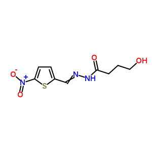 4-Hydroxy-n-[(5-nitrothiophen-2-yl)methylideneamino]butanamide Structure,42826-34-6Structure