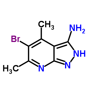 5-Bromo-4,6-dimethyl-1h-pyrazolo[3,4-b]pyridin-3-amine Structure,42951-65-5Structure