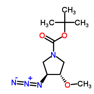 Trans-3-azido-4-methoxy-pyrrolidine-1-carboxylic acid tert-butyl ester Structure,429673-78-9Structure