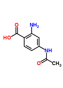 4-Acetylamino-2-amino-benzoic acid Structure,43134-76-5Structure