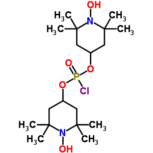 4-[Chloro-[(1-hydroxy-2,2,6,6-tetramethyl-4-piperidyl)oxy]phosphoryl]oxy-1-hydroxy-2,2,6,6-tetramethyl-piperidine Structure,43143-25-5Structure