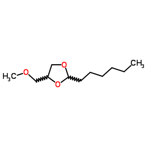 2-Hexyl-4-(methoxymethyl)-1,3-dioxolane Structure,4351-08-0Structure