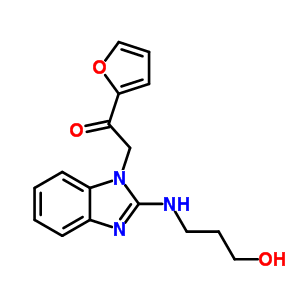 1-呋喃-2-基-2-[2-(3-羥基丙基氨基)-苯并咪唑-1-基]-乙酮結(jié)構(gòu)式_435345-14-5結(jié)構(gòu)式