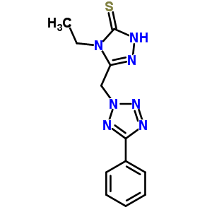 4-Ethyl-5-(5-phenyl-tetrazol-2-ylmethyl)-4h-[1,2,4]triazole-3-thiol Structure,436092-66-9Structure