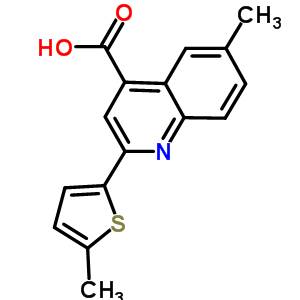 6-Methyl-2-(5-methylthien-2-yl)quinoline-4-carboxylic acid Structure,438216-88-7Structure