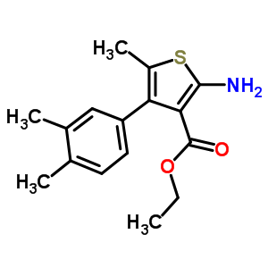 Ethyl 2-amino-4-(3,4-dimethylphenyl)-5-methylthiophene-3-carboxylate Structure,438220-53-2Structure