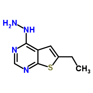 6-乙基-4-肼基噻吩并[2,3-d]嘧啶結(jié)構(gòu)式_439692-51-0結(jié)構(gòu)式