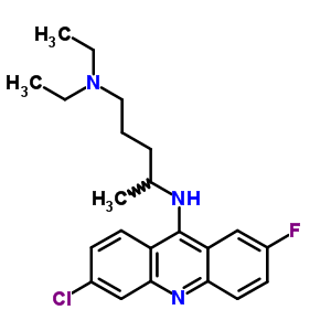 N-(6-chloro-2-fluoro-acridin-9-yl)-n,n-diethyl-pentane-1,4-diamine Structure,440-22-2Structure