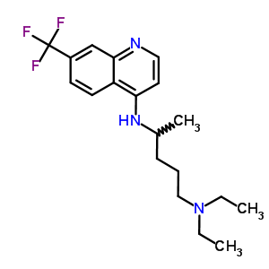 N,n-diethyl-n-[7-(trifluoromethyl)quinolin-4-yl]pentane-1,4-diamine Structure,442-85-3Structure