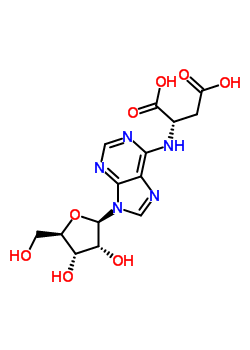 (2S)-2-[[9-[(2S,3R,4S,5R)-3,4-二羥基-5-(羥基甲基)四氫呋喃-2-基]嘌呤-6-基]氨基]丁二酸結(jié)構(gòu)式_4542-23-8結(jié)構(gòu)式