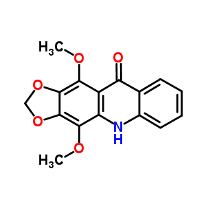 1,3-Dioxolo[4,5-b]acridin-10 (5h)-one, 4,11-dimethoxy- Structure,477-78-1Structure