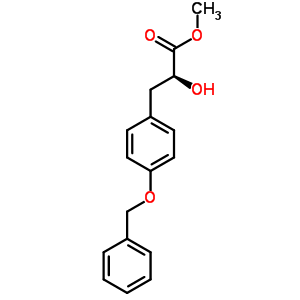 (S)-3-(4-芐氧基苯基)-2-羥基丙酸甲酯結(jié)構(gòu)式_481072-37-1結(jié)構(gòu)式