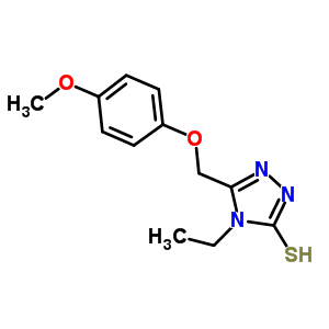 4-Ethyl-5-[(4-methoxyphenoxy)methyl]-4H-1,2,4-triazole-3-thiol Structure,482652-22-2Structure