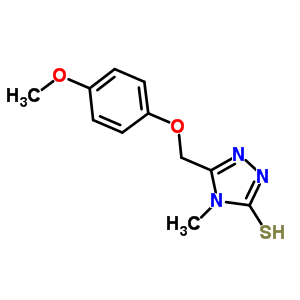 5-[(4-Methoxyphenoxy)methyl]-4-methyl-4H-1,2,4-triazole-3-thiol Structure,485339-93-3Structure