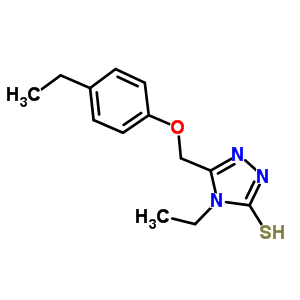 4-Ethyl-5-[(4-ethylphenoxy)methyl]-4H-1,2,4-triazole-3-thiol Structure,491647-36-0Structure