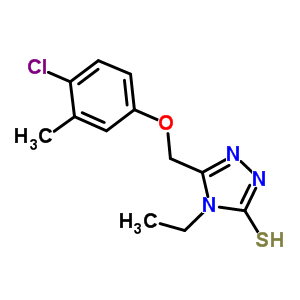 5-[(4-Chloro-3-methylphenoxy)methyl]-4-ethyl-4H-1,2,4-triazole-3-thiol Structure,491647-37-1Structure