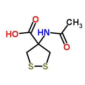 4-Acetamido-1,2-dithiolane-4-carboxylic acid Structure,502145-07-5Structure